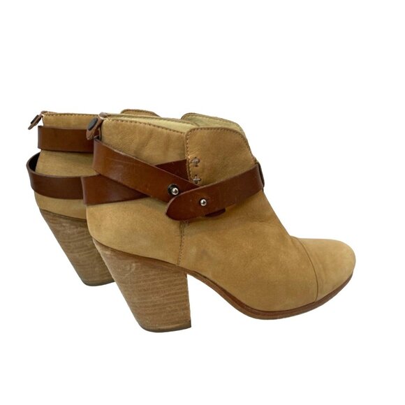 Rag & Bone Newbury Suede Leather Ankle Boots Size 37 Tan Brown - Picture 2 of 7